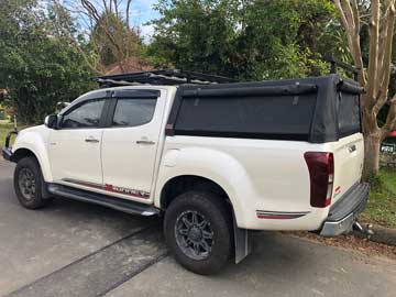 Heavy Duty Dmax Canvas Ute Canopy with screens