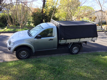 canvas ute covers Triton